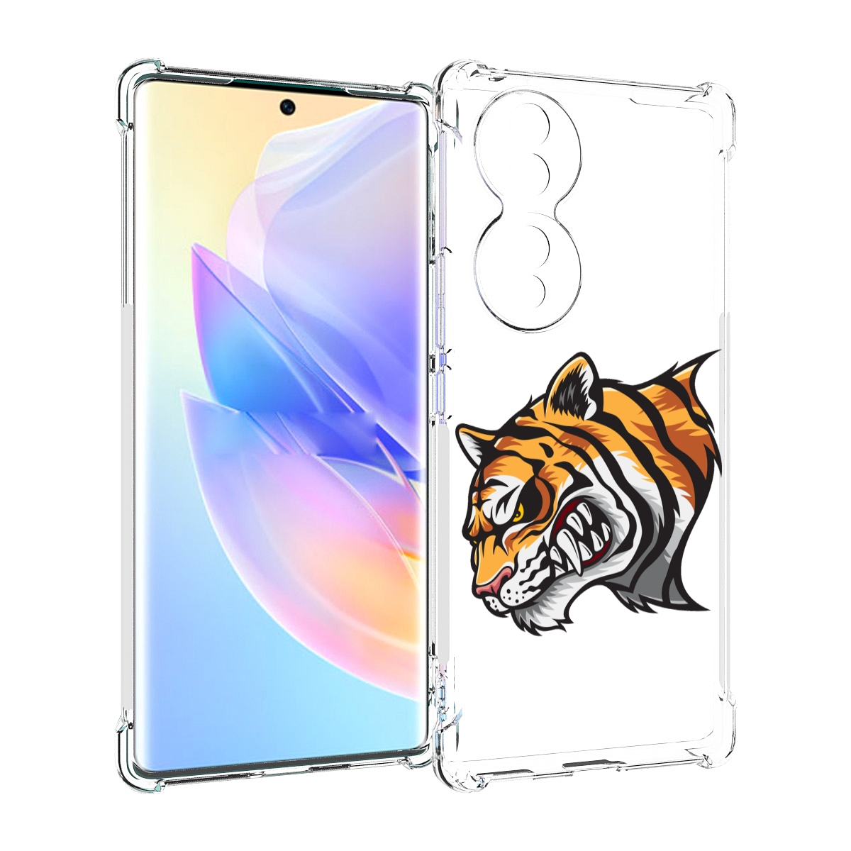 

Чехол MyPads Тигр для Honor 70, Прозрачный, Tocco