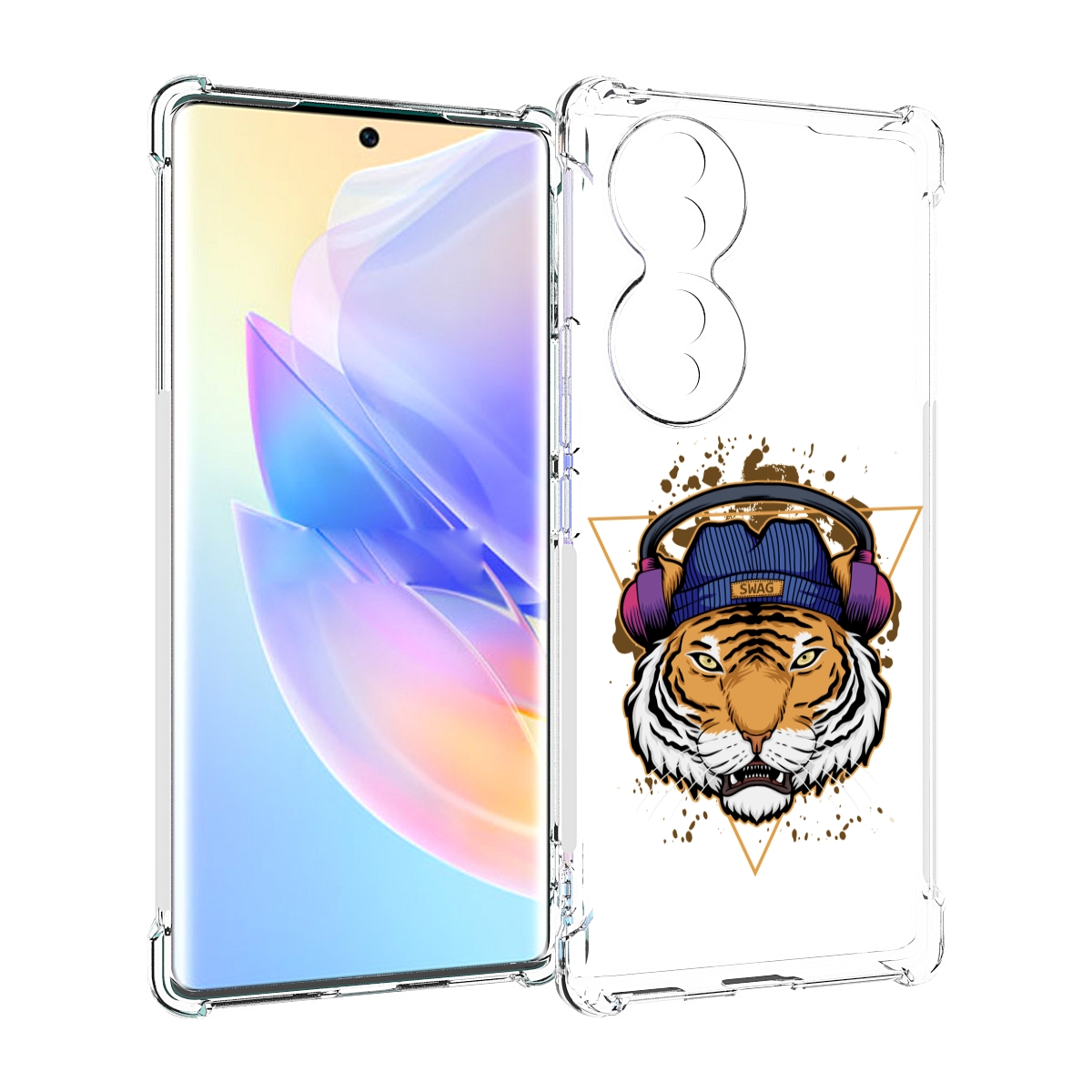

Чехол MyPads Тигр-Свэг для Honor 70, Прозрачный, Tocco