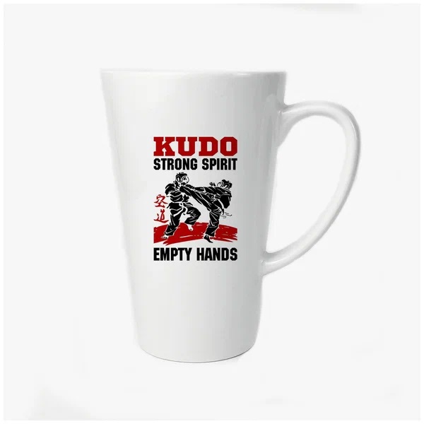 

Большая конусная кружка CoolPodarok Kudo strong spirit empty hands