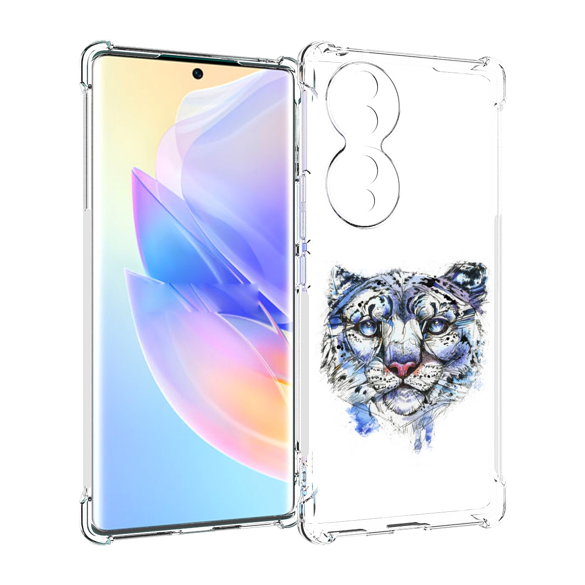 

Чехол MyPads Тигр 4 для Honor 70, Прозрачный, Tocco