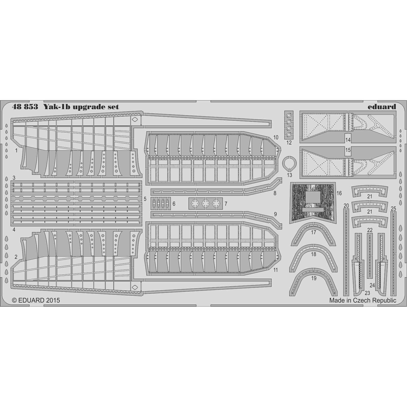 

48853 Eduard 1/48 Фототравление для Yak-1b upgrade set, Однотонный, 48853