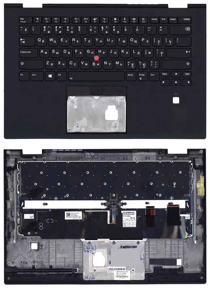 

Клавиатура для Lenovo ThinkPad X1 Yoga G3 Series, p/n: 01LX886, 01LX926, 01LX846, черная с