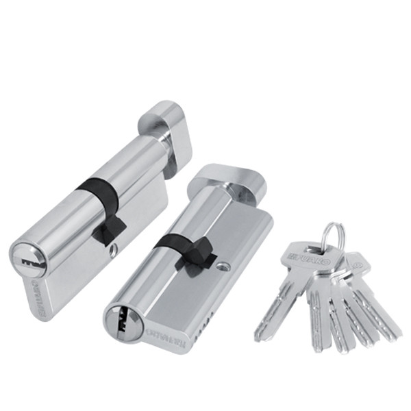 

Цилиндровый механизм Fuaro (Фуаро) с вертушкой 200 ZM 70 mm (30+10+30) CP хром 5 кл., Серебристый