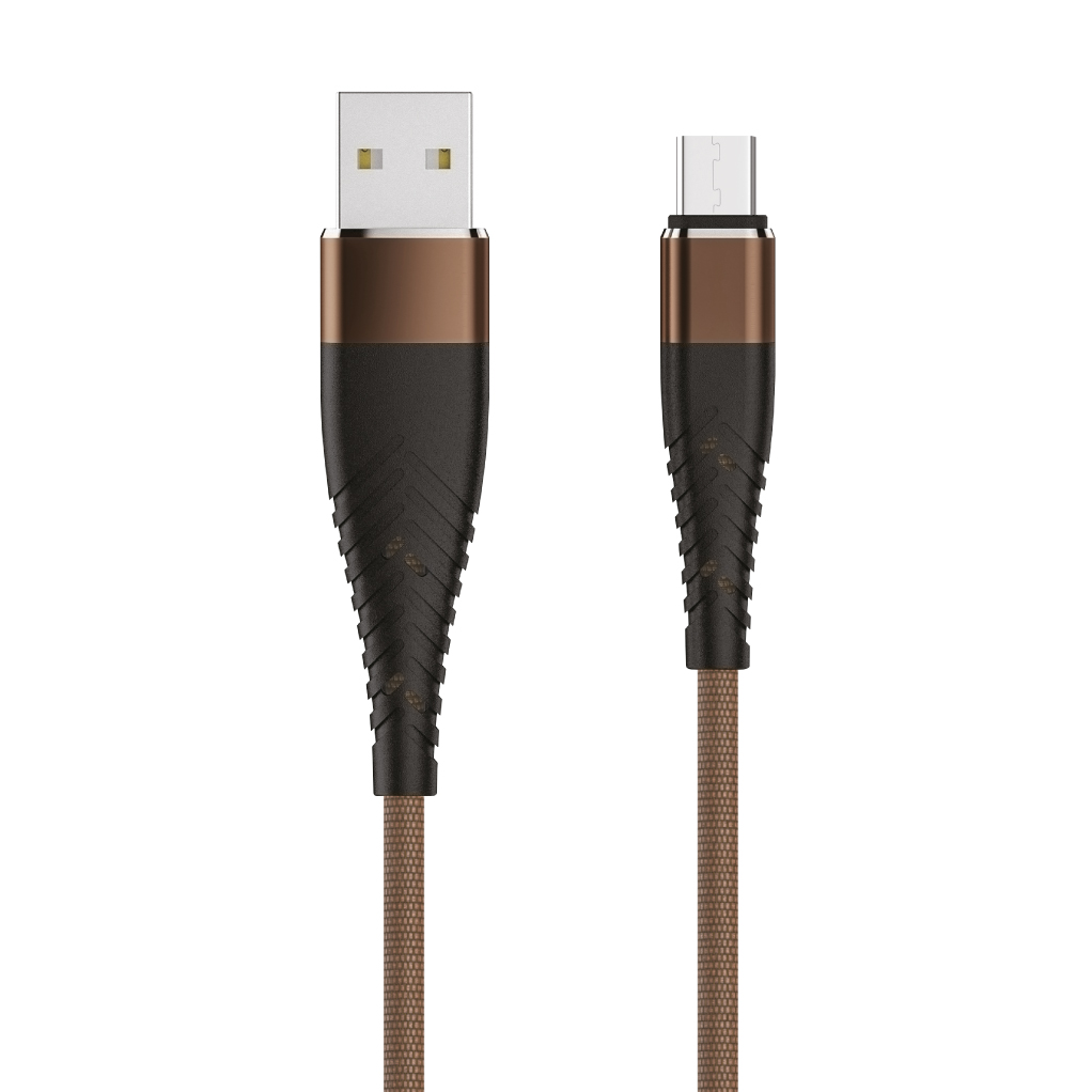 фото Кабель solid, usb 2.0 - microusb, 1.2м, 2.1a, капучино, olmio,