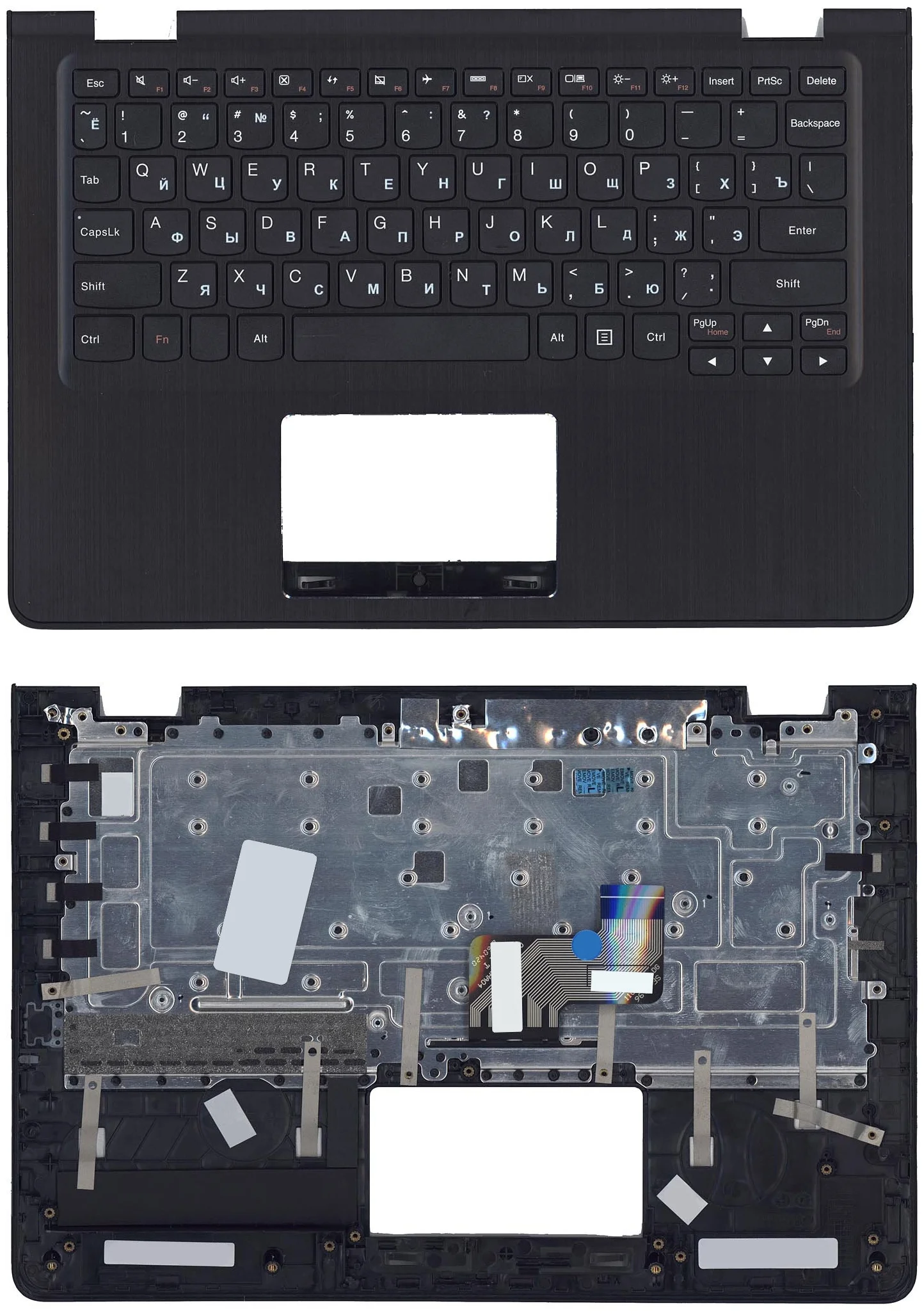 

Клавиатура для Lenovo IdeaPad 300S-11IBR Series, черная с черным топкейсом