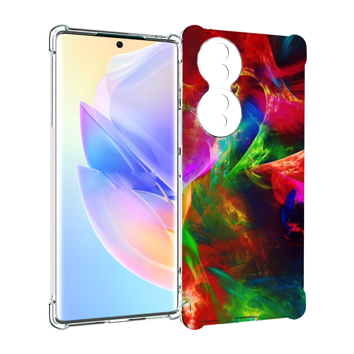 

Чехол MyPads Сияние-красок для Honor 70, Прозрачный, Tocco