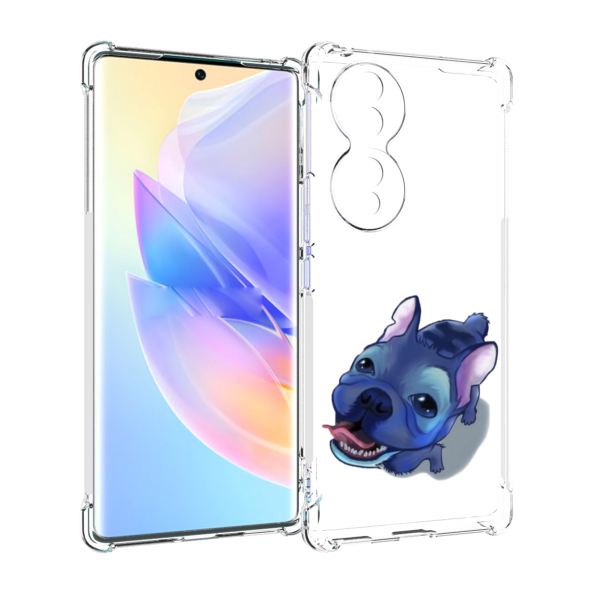 

Чехол MyPads Синий Пес для Honor 70, Прозрачный, Tocco