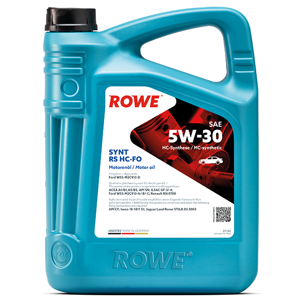 фото Моторное масло rowe hightec synt rs sae 5w-30 hc-fo 5л