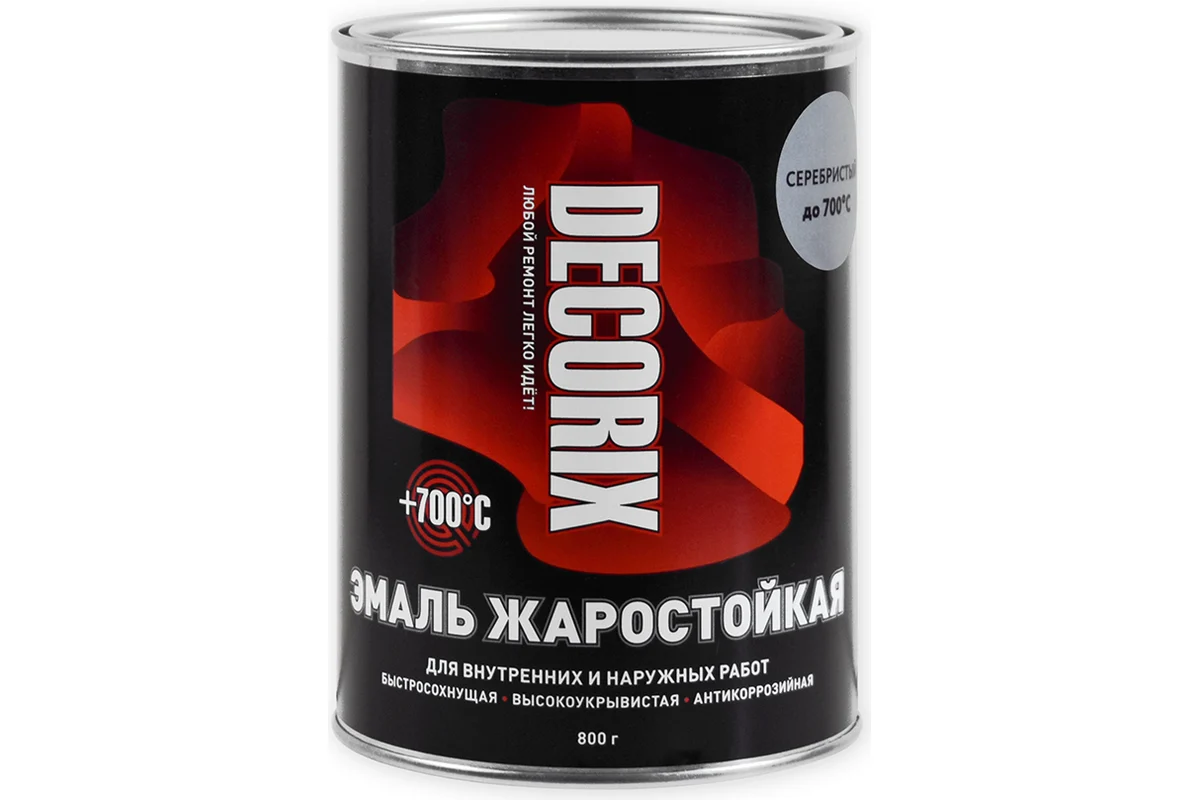 

Эмаль серебристая DECORIX, Серебристый