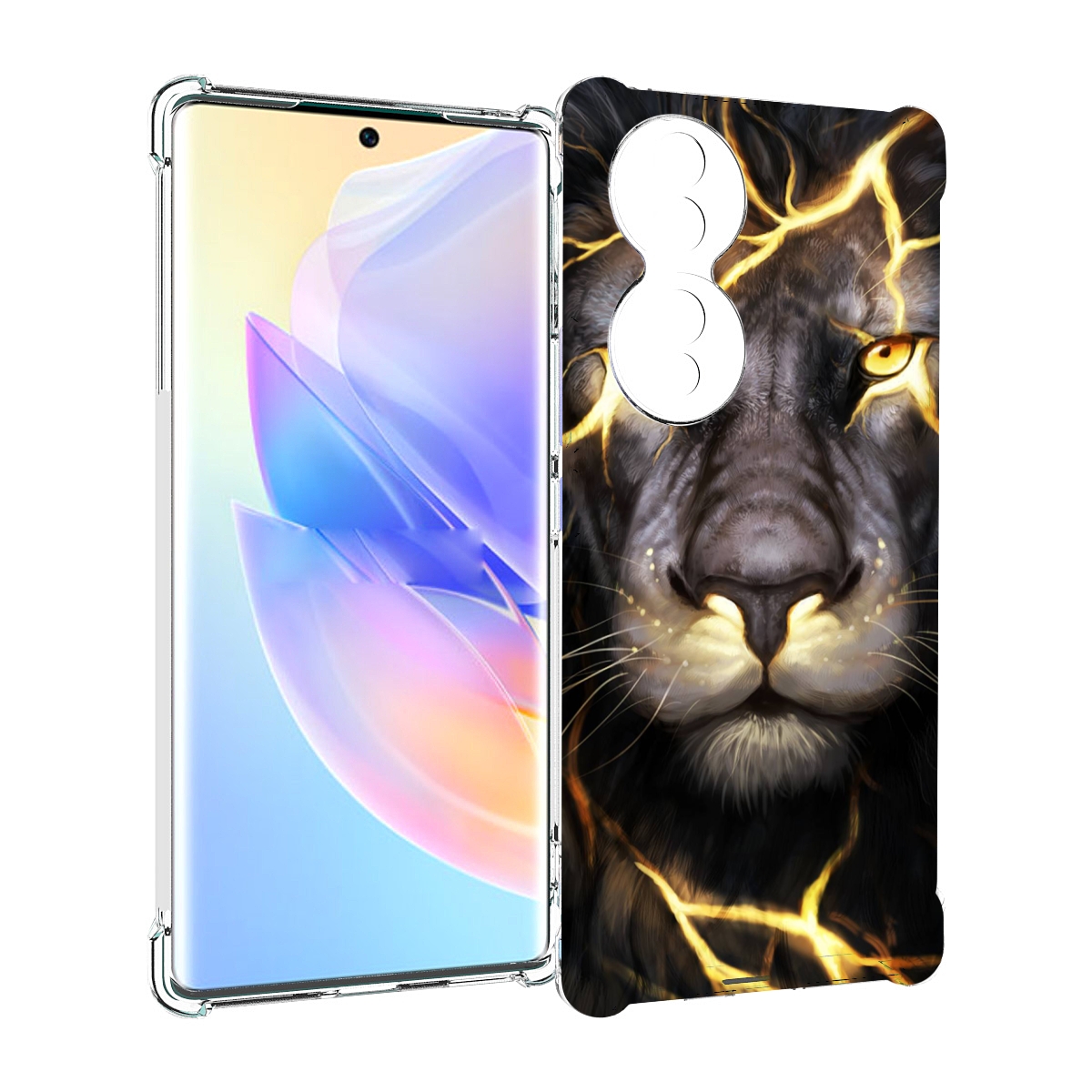 

Чехол MyPads Светящийся-лев мужской для Honor 70, Прозрачный, Tocco