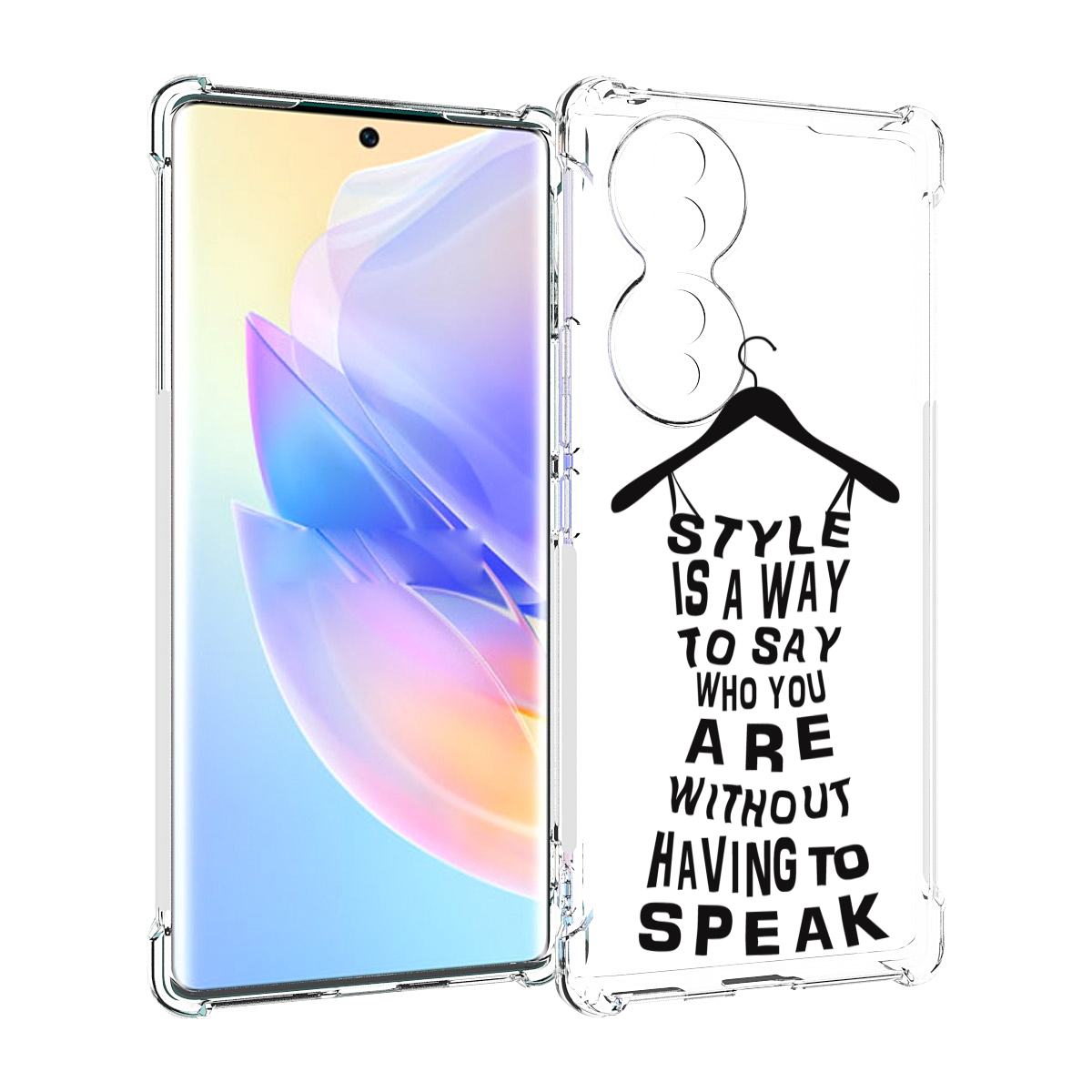 

Чехол MyPads Сарафан-из-слов для Honor 70, Прозрачный, Tocco