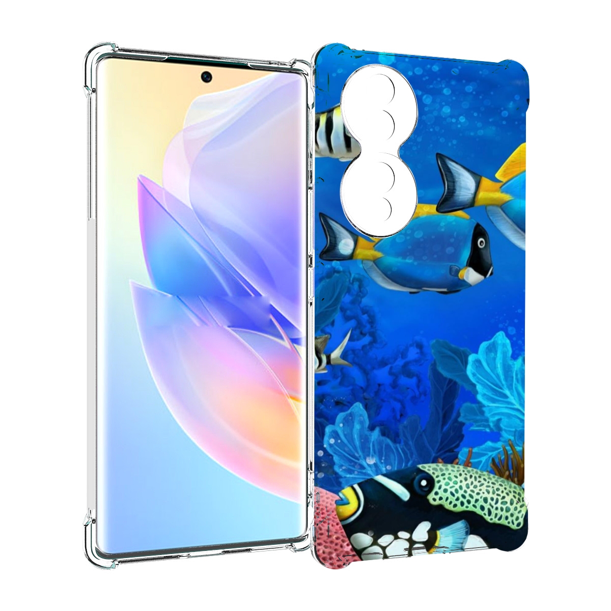 

Чехол MyPads Рыбки для Honor 70, Прозрачный, Tocco