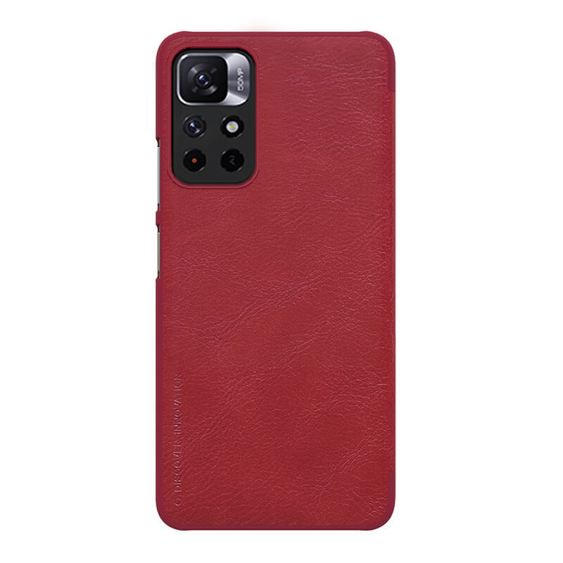 

Кожаный чехол-книжка Nillkin Leather Qin для Xiaomi Poco M4 Pro 5G, Красный