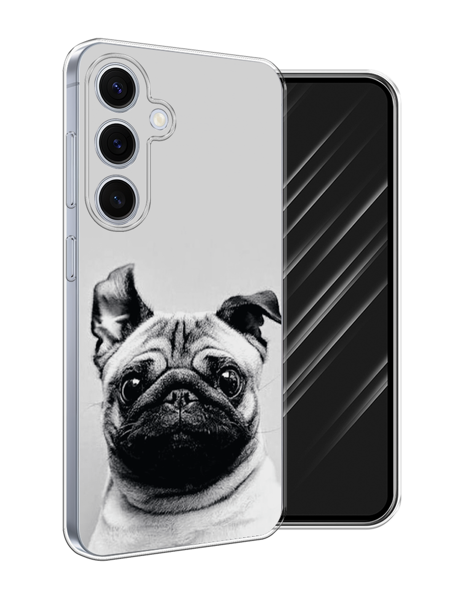 

Чехол Awog на Samsung Galaxy S24 FE 5G "Ушастый мопс", Серый, 2109950-1