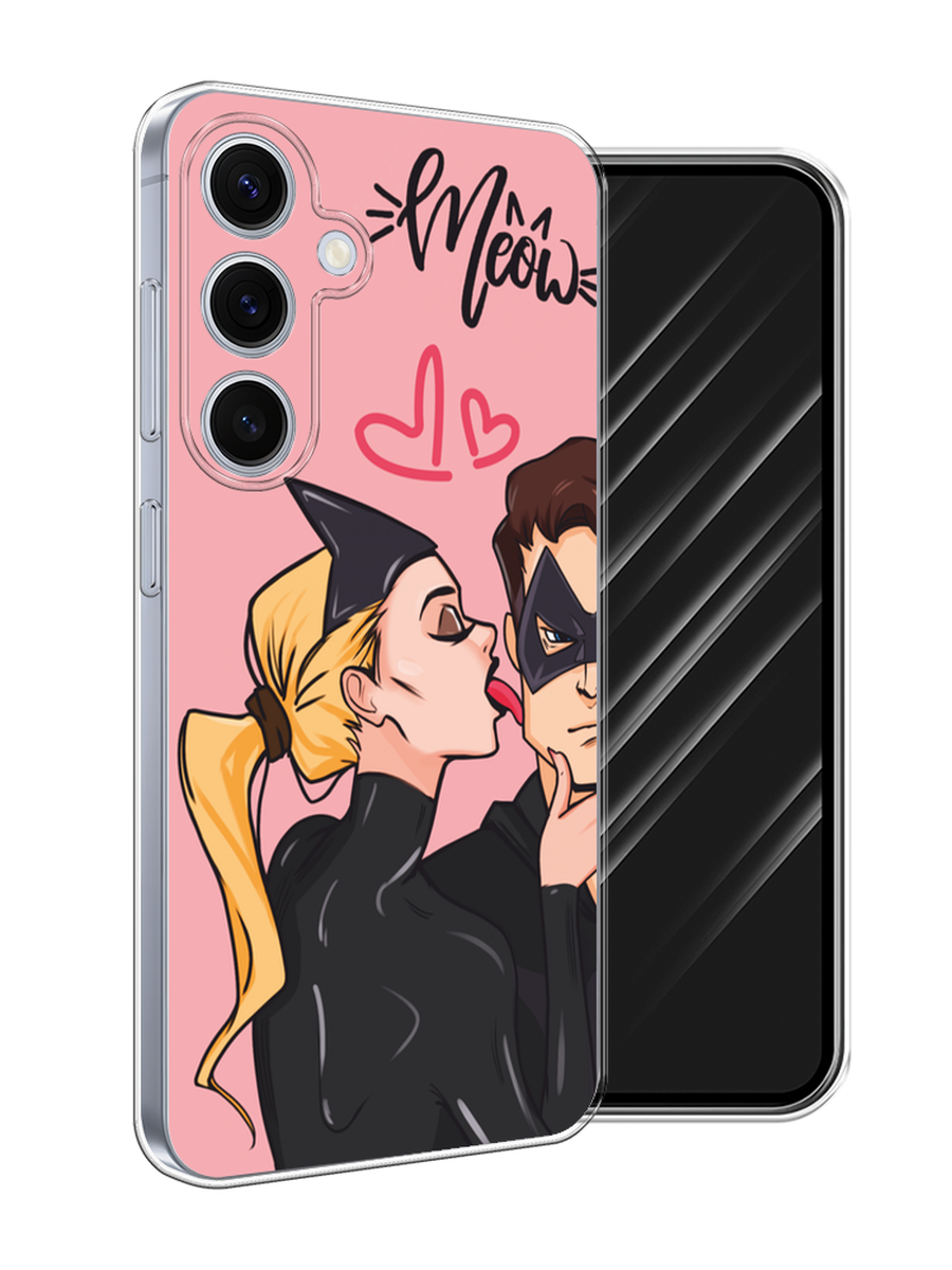 

Чехол Awog на Samsung Galaxy S24 FE 5G "Kiss of Cat Woman", Розовый;черный;бежевый, 2109950-1