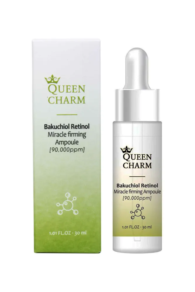 Сыворотка для лица QUEEN CHARM Укрепляющая ампульная с бакучиолом и ретинолом 9% 30 мл