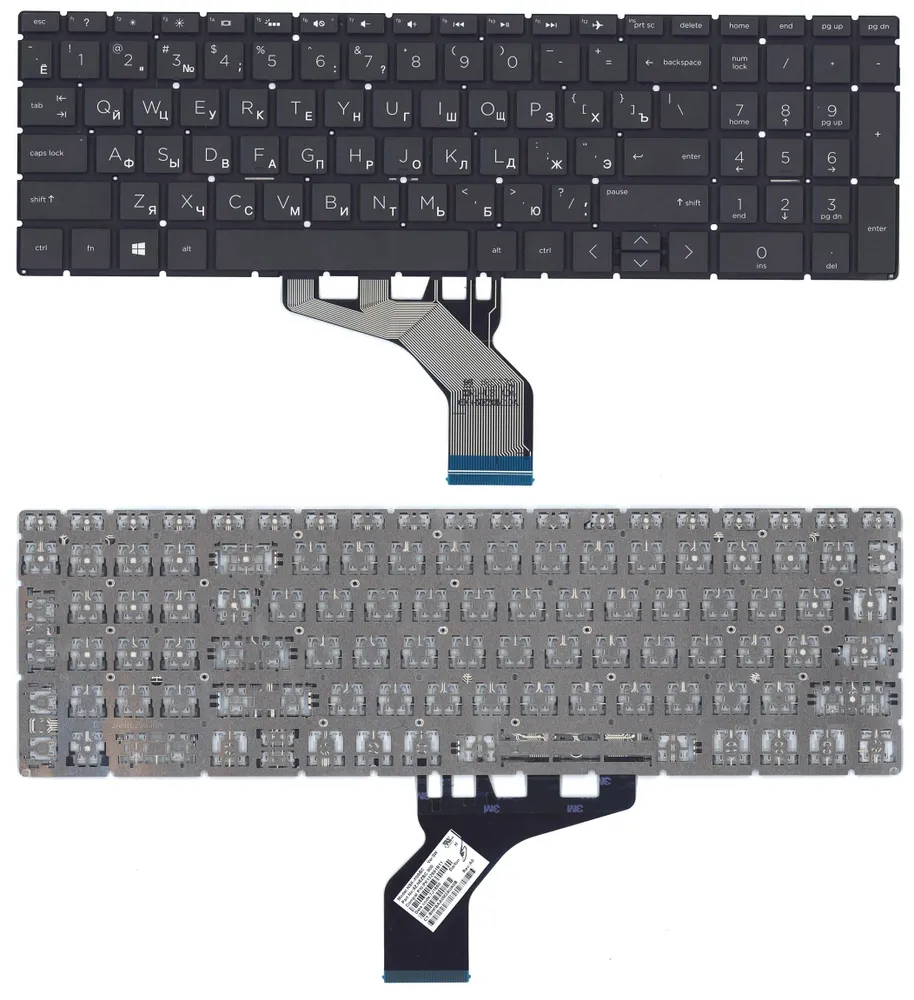 Клавиатура для HP 15-db, 15-da, 15-dw, 15s-eq, 15S-du, 15-DU, 15-dy, 15S-dy Series, p/n: N