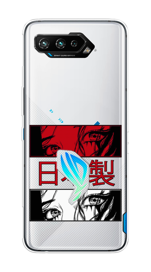

Чехол на Asus Rog Phone 5/5s "Аниме глаза манга", Красный;белый;черный, 44250-4