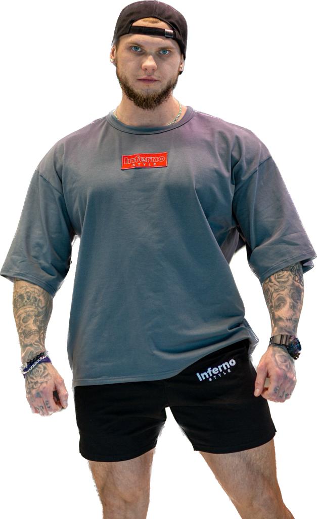 

Футболка мужская INFERNO style Ф-008-001 серая L, Серый, Ф-008-001
