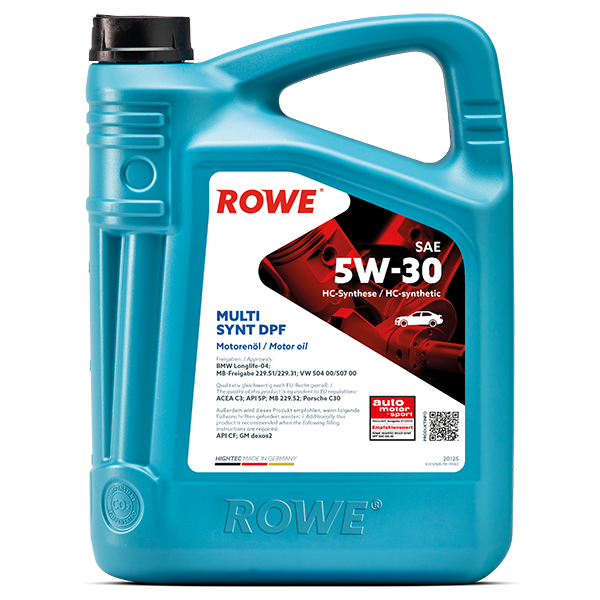Моторное масло RoWe Hightec Multi Synt DPF 20125-0050-99 5W30 5л