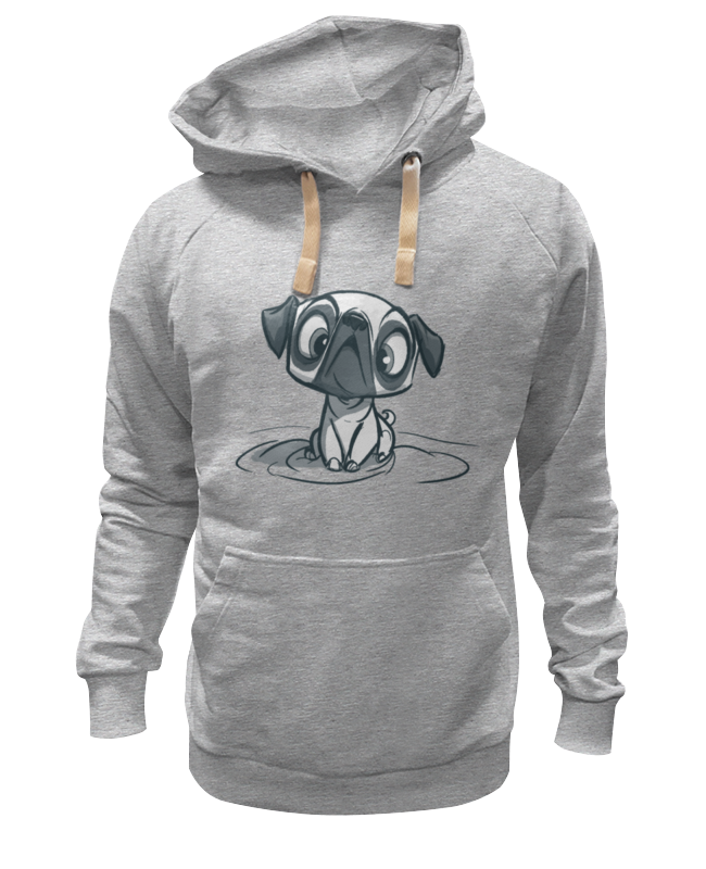 

Худи унисекс Printio Puggy серое 3XL, Серый, Puggy