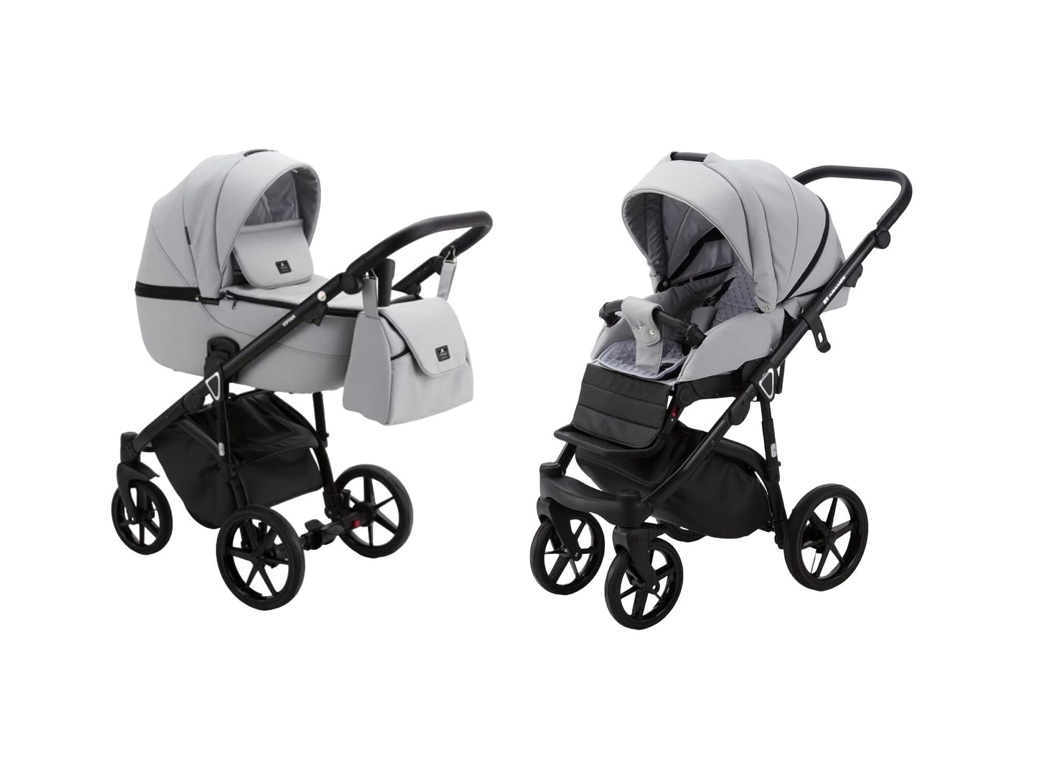 

Коляска 2 в 1 ADAMEX Mateo ECO SA-5, серая кожа, Mateo Eco