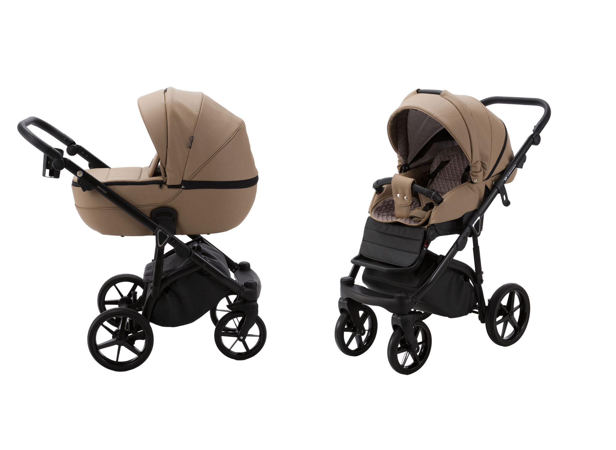 

Коляска 2 в 1 ADAMEX Mateo ECO SA-27, бежевая кожа, Mateo Eco