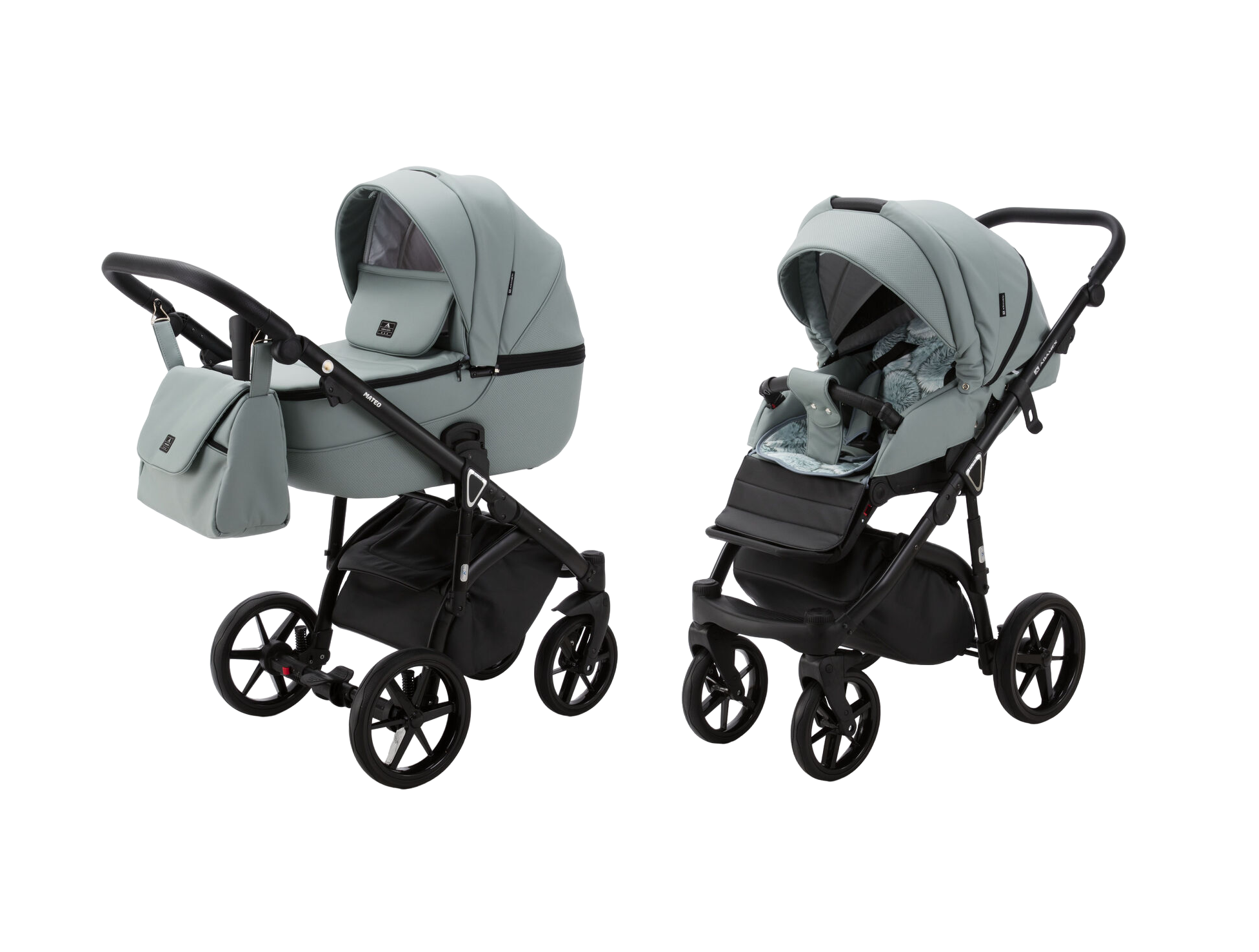 

Коляска 2 в 1 ADAMEX Mateo ECO SA-20, зеленая кожа, Mateo Eco