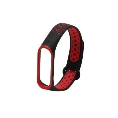 

Ремешок для Mi band 3/4 NIKE черный с красным