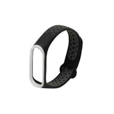

Ремешок для Mi band 3/4 NIKE черный с серым