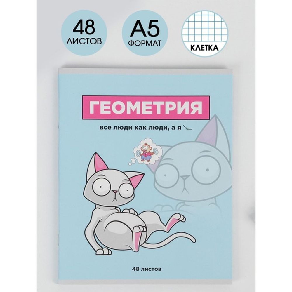 

Предметная тетрадь ArtFox STUDY Персонажи , 48 листов, Геометрия , в клетку, 4 шт