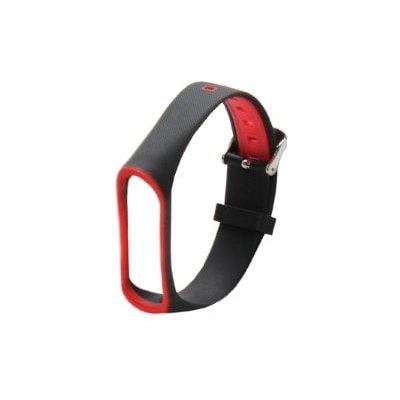 

Ремешок для Mi band 3/4 Strip Pattern черный с красным