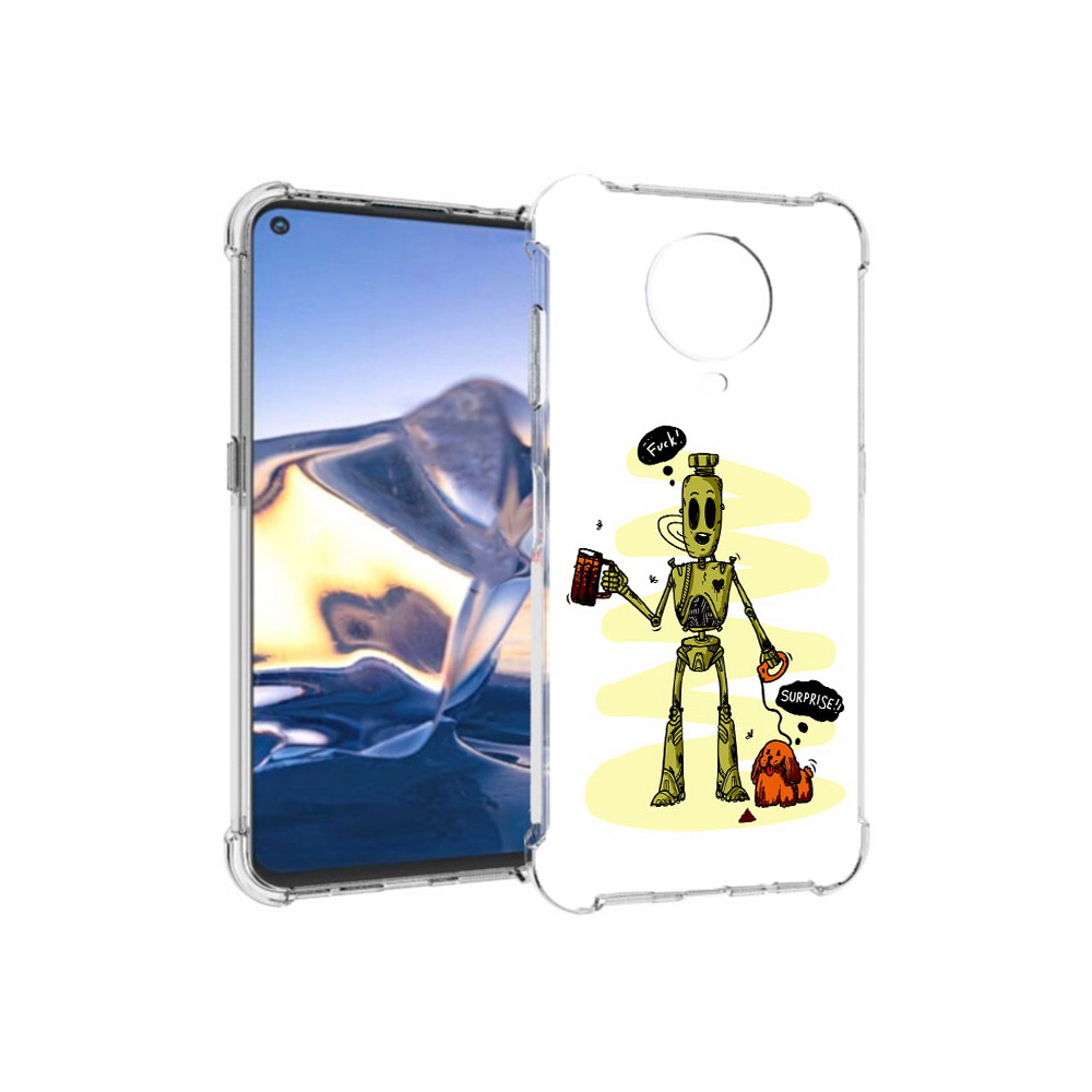 

Чехол MyPads Tocco для Nokia G10 прикольный робот (PT171673.98.557), Tocco