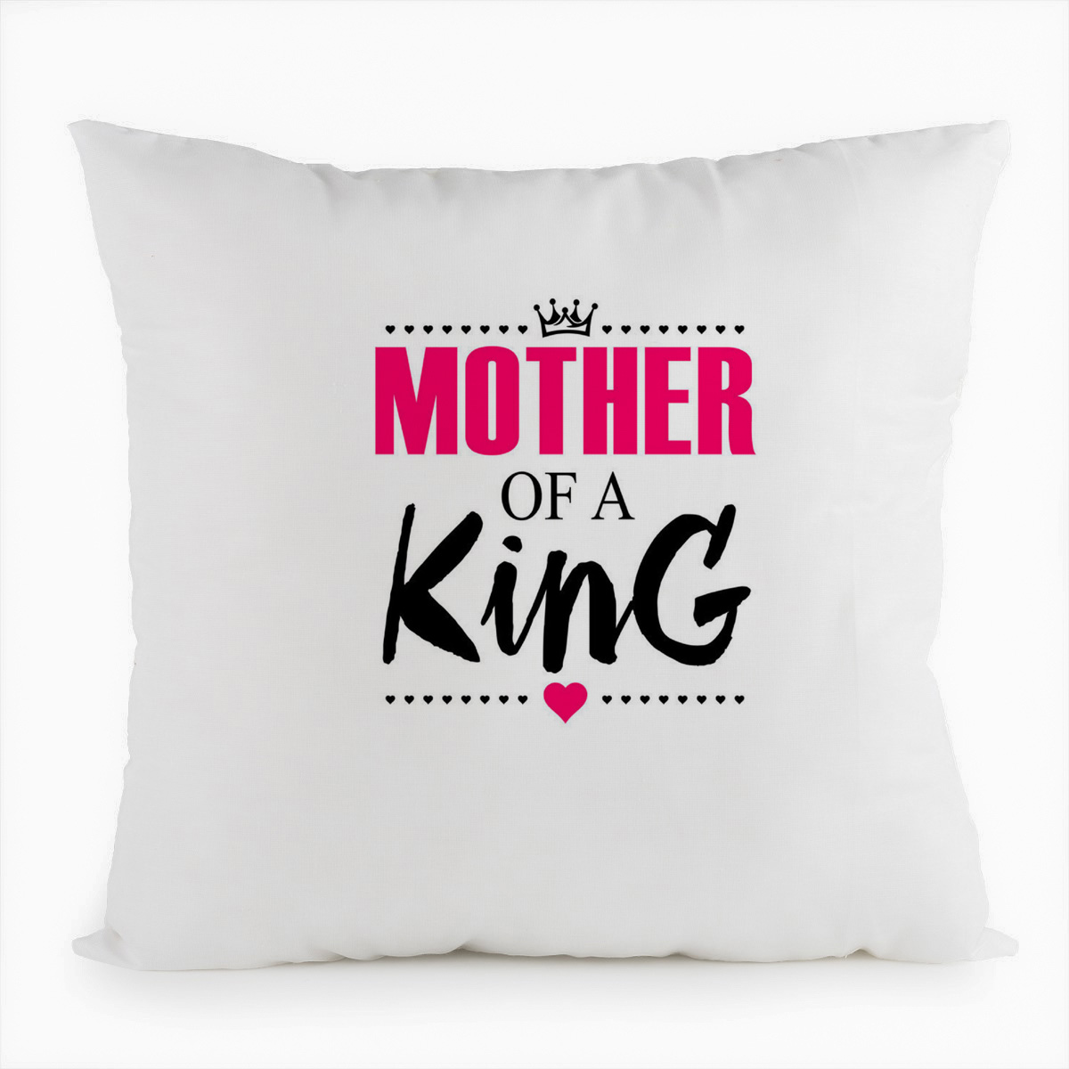 

Подушка белая CoolPodarok Прикол. Семья. Mother of a king. Мама короля, Белый