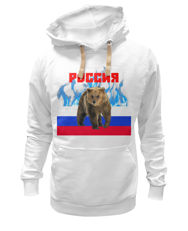 

Худи унисекс Printio Россия белое 3XL, Белый, Россия