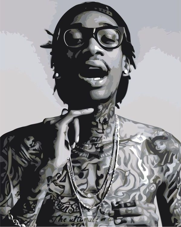 

Картина по номерам Живопись по Номерам Wiz Khalifa, 40x50, Wiz Khalifa