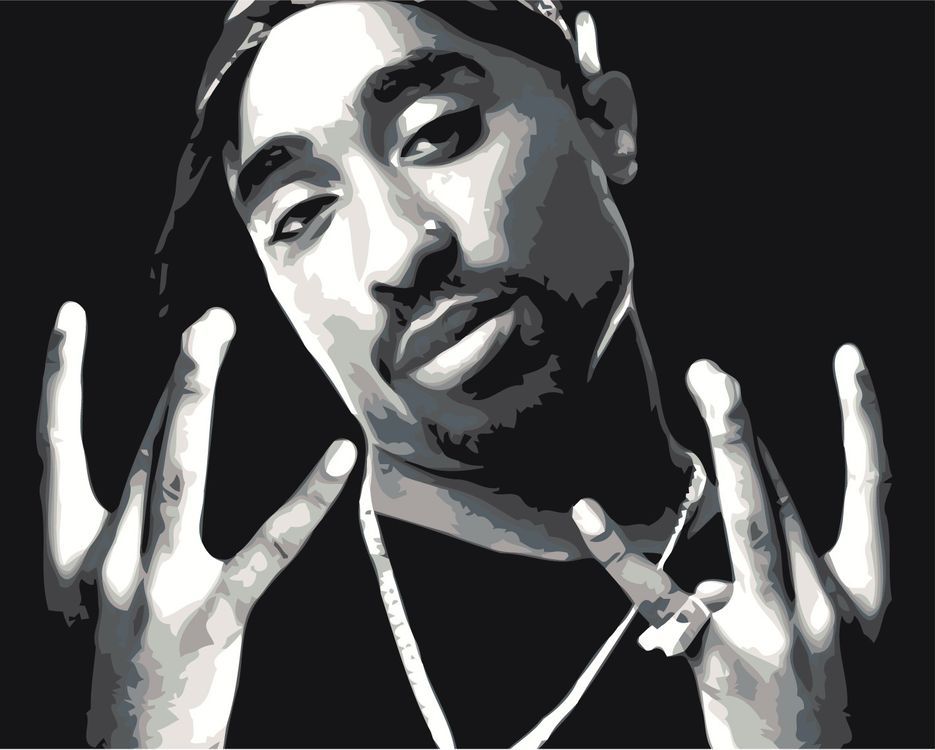 

Картина по номерам Живопись по Номерам 2Pac, 40x50, 2Pac