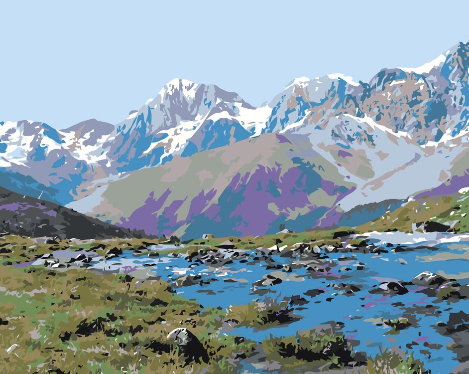 

Картина по номерам Живопись по Номерам Красота гор, 40x50, Красота гор