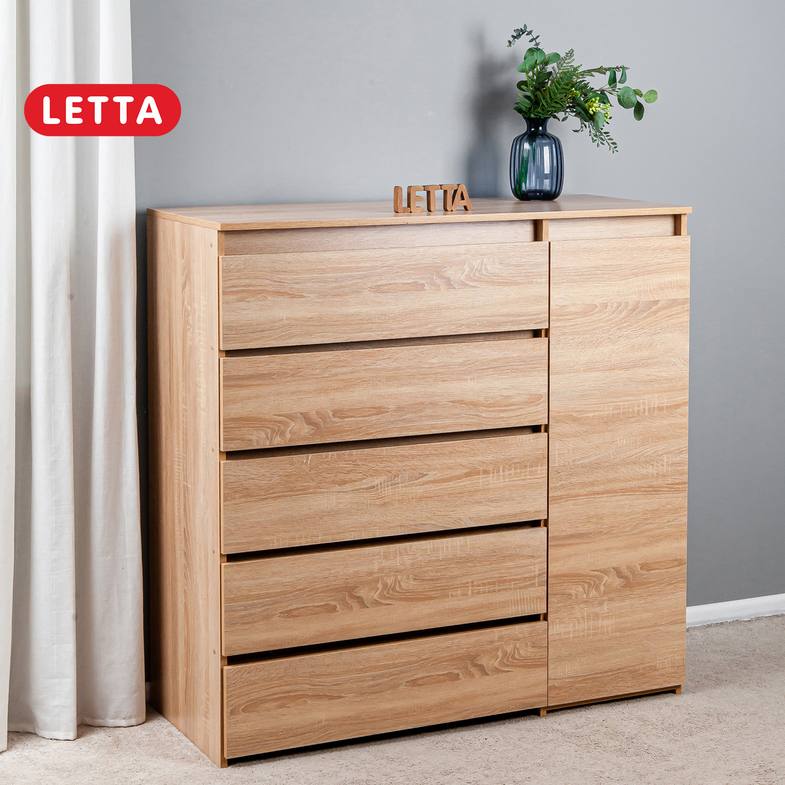 

Комод LETTA City Plus Дуб сонома, City Plus