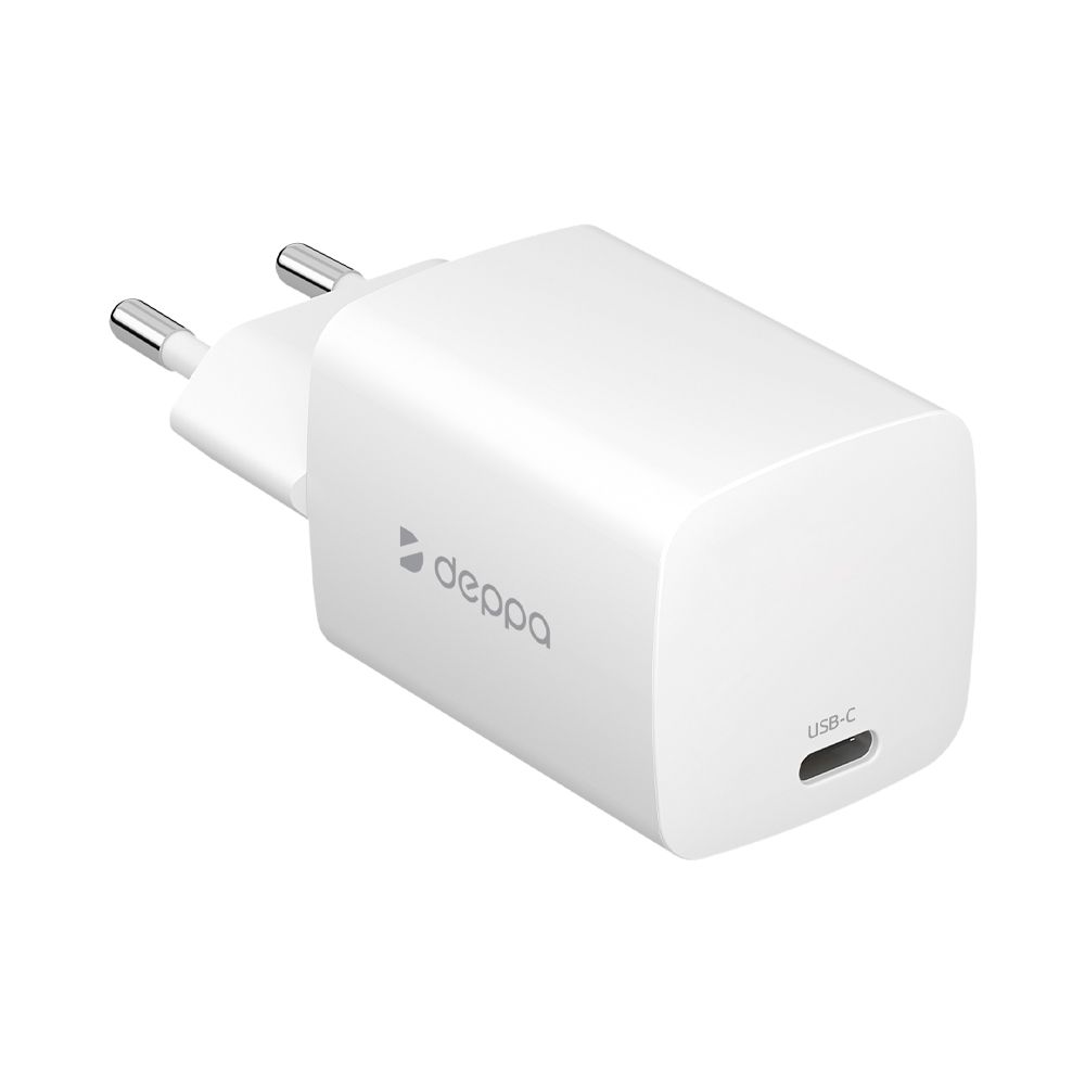 

Зарядное устройство Deppa Wall Charger GaN 33Вт, USB-C, PD, белый, Без заводской упаковки, 11431-OZ