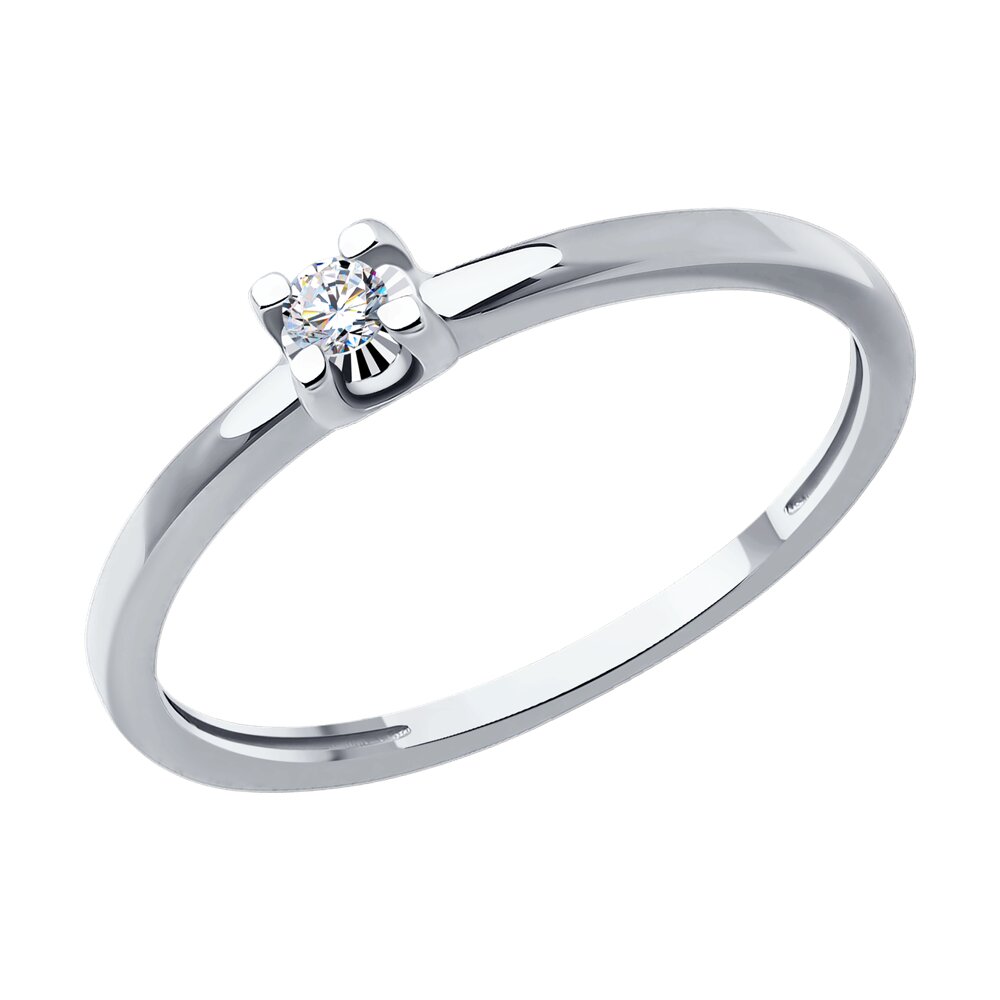 

Кольцо помолвочное из белого золота с бриллиантом р. 16,5 SOKOLOV Diamonds 1012543-3, 1012543-3