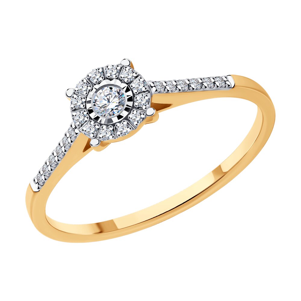 

Кольцо из золота р. 17,5 SOKOLOV Diamonds 1012515, бриллиант, 1012515