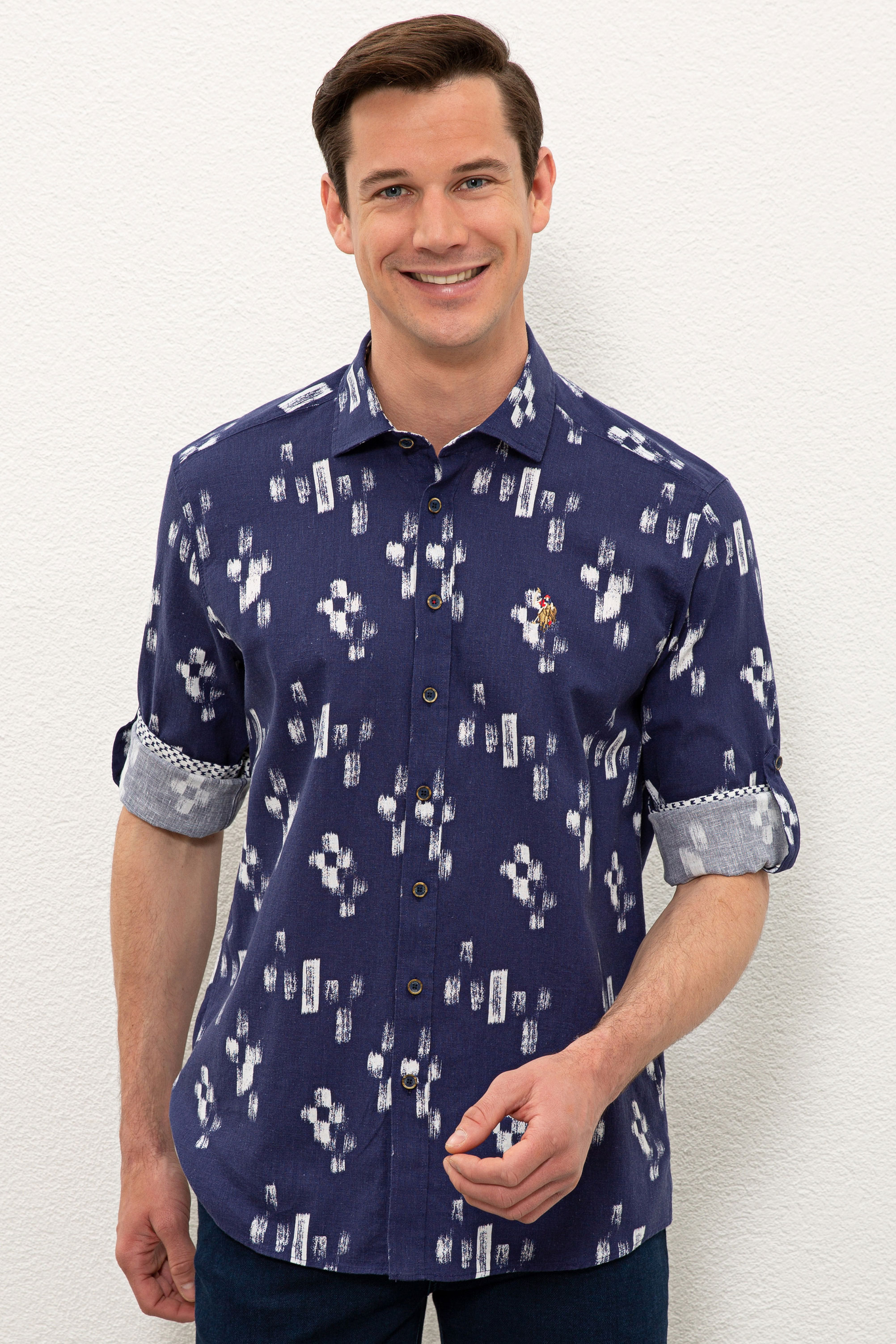 

Рубашка мужская U.S. POLO Assn. G081SZ0040HYDRA синяя XL, G081SZ0040HYDRA