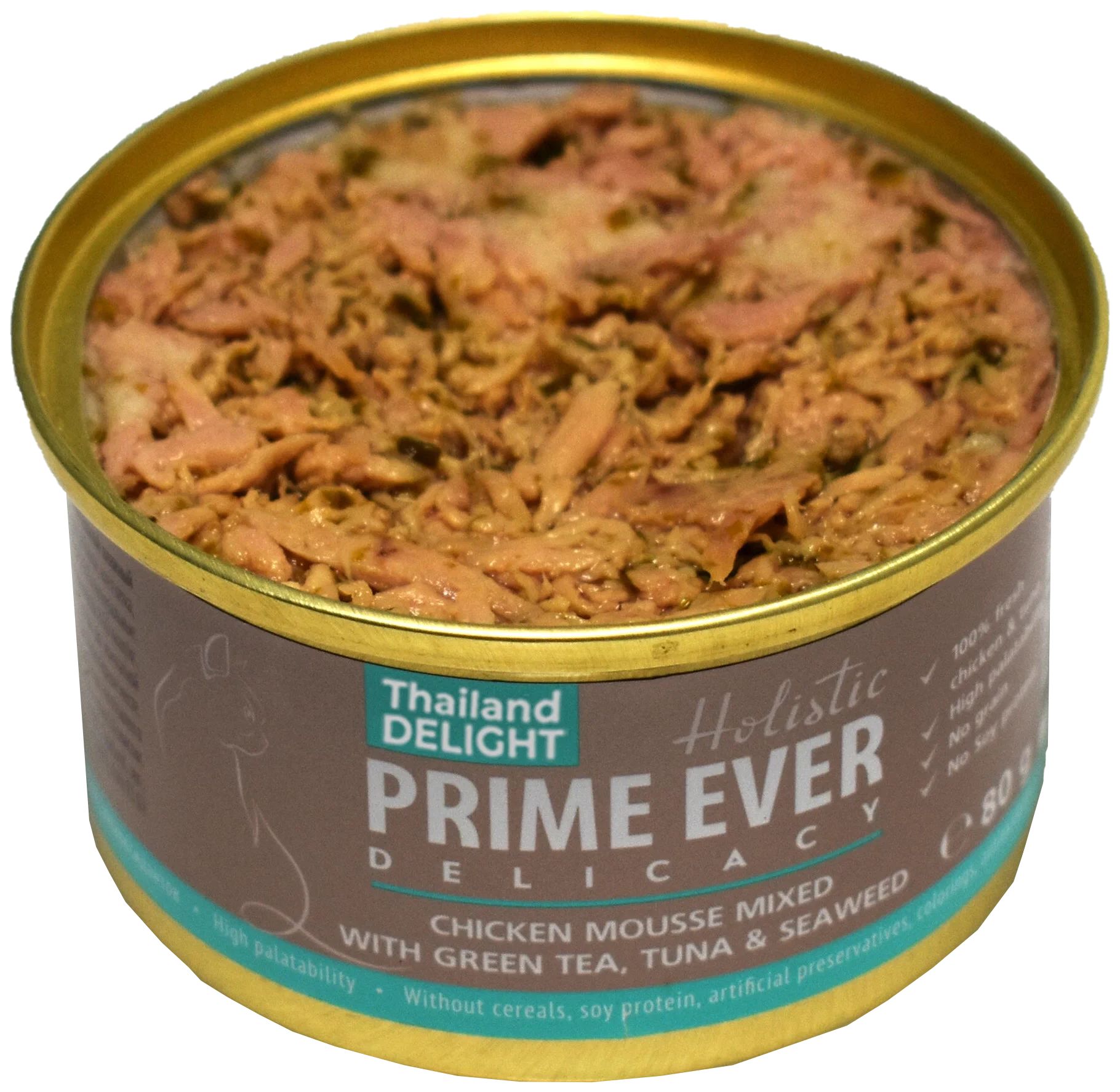 

Консервы для кошек и котят Prime Ever, мусс с цыпленком и тунцом, 24 шт по 80 г, Delight