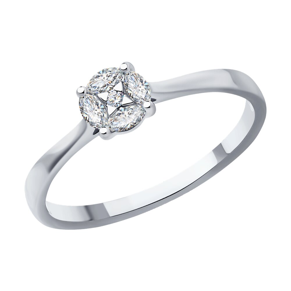 

Кольцо помолвочное из белого золота с бриллиантом р. 17 SOKOLOV Diamonds 1012505-3, 1012505-3