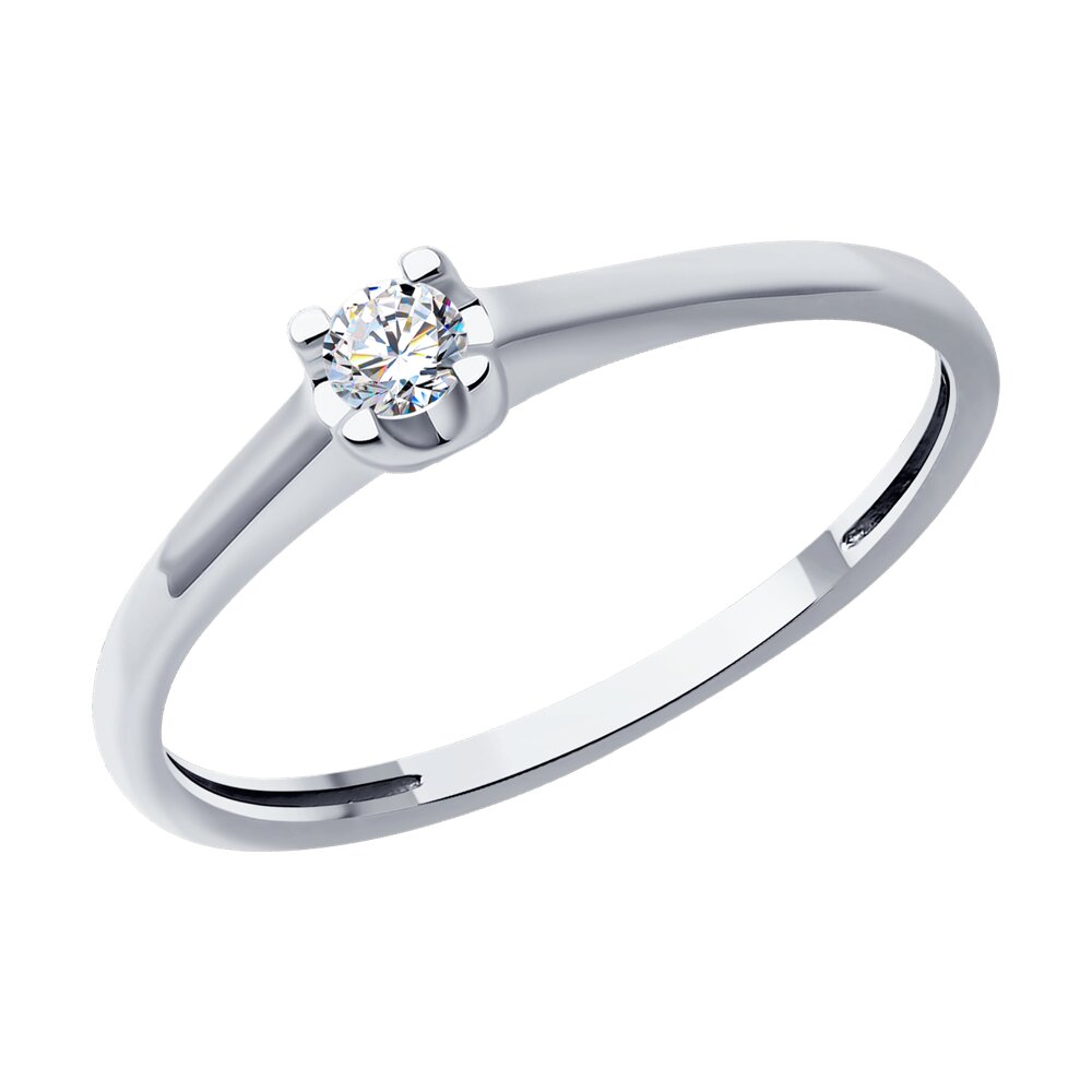 

Кольцо помолвочное из белого золота с бриллиантом р.  SOKOLOV Diamonds 1012486-3, 1012486-3