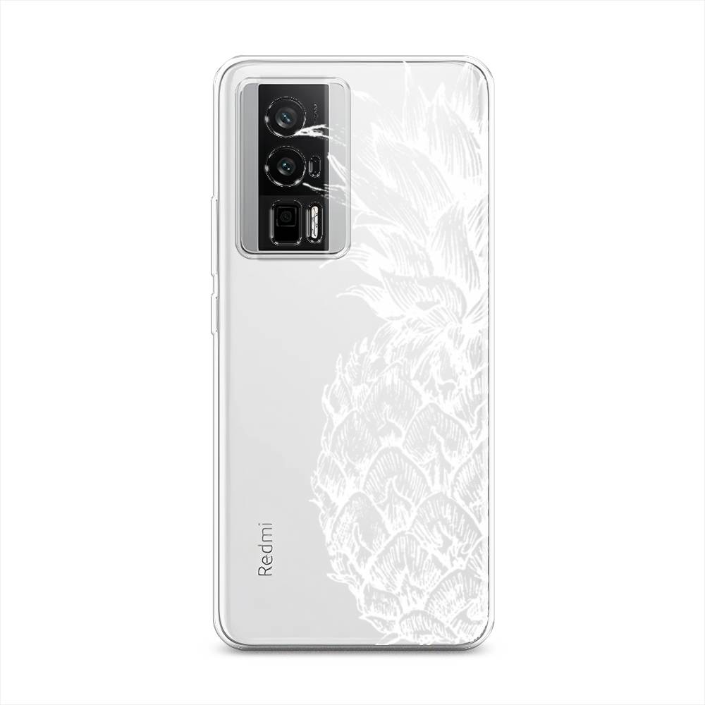 

Чехол Awog на Redmi K60 "Ананас графика белая", Белый, 317450-10