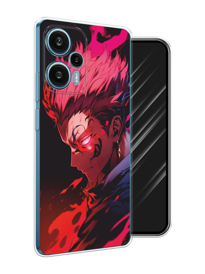 

Чехол Awog на Xiaomi Redmi Note 12 Turbo, Poco F5 "Взгляд Сукуны", Розовый;красный;черный, 318750-1