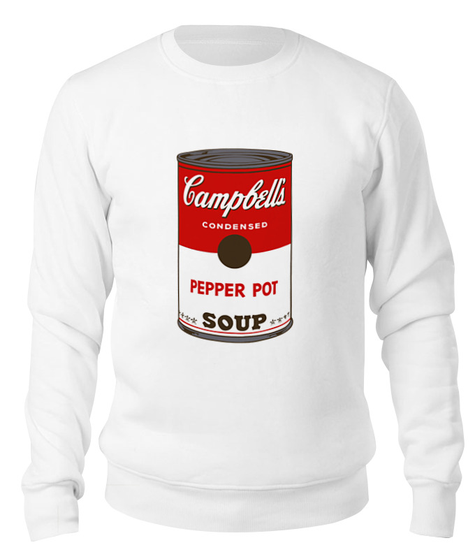 

Свитшот унисекс Printio Campbell's soup (энди уорхол) белый 2XL, Campbell's soup (энди уорхол)