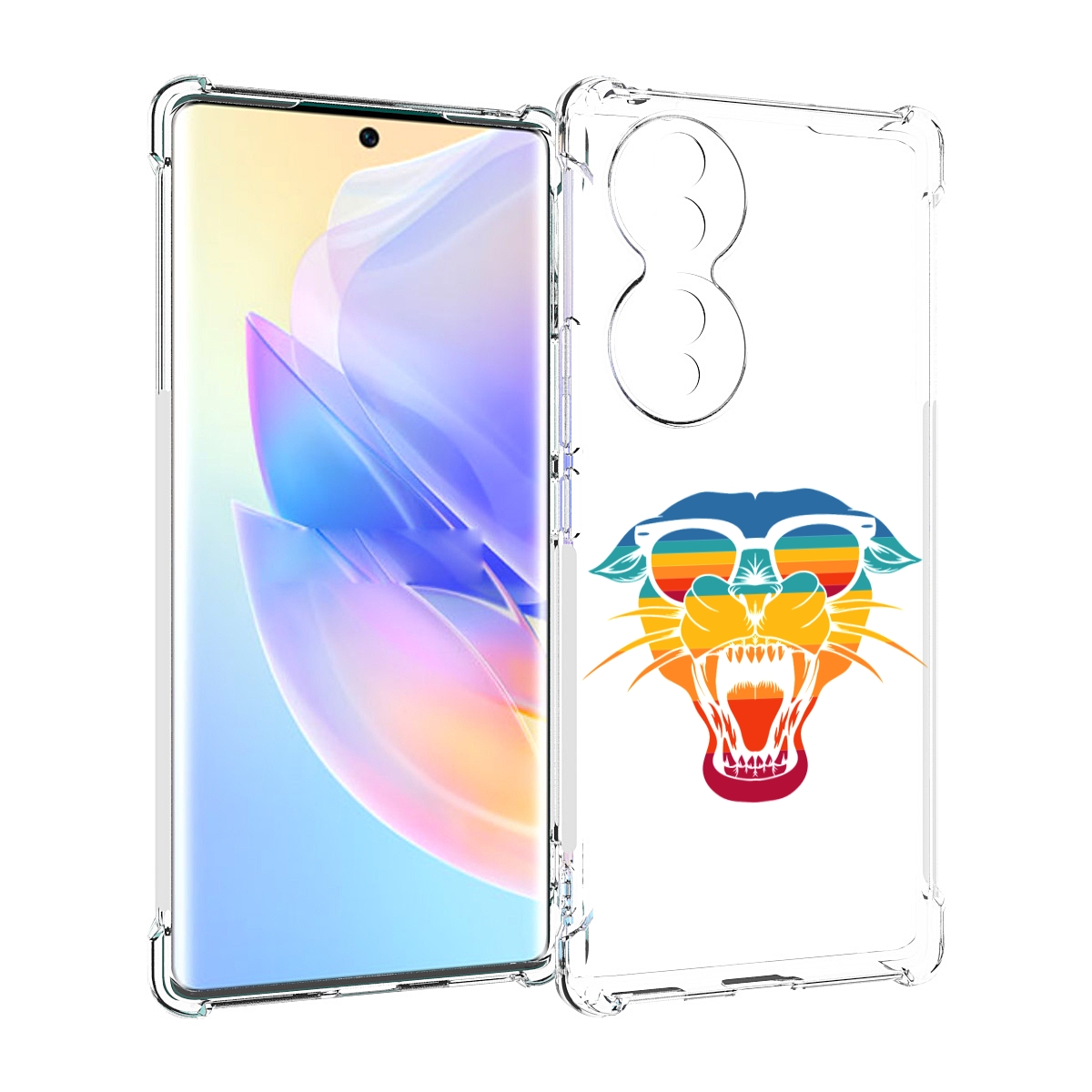 

Чехол MyPads Радужная-пантера для Honor 70, Прозрачный, Tocco